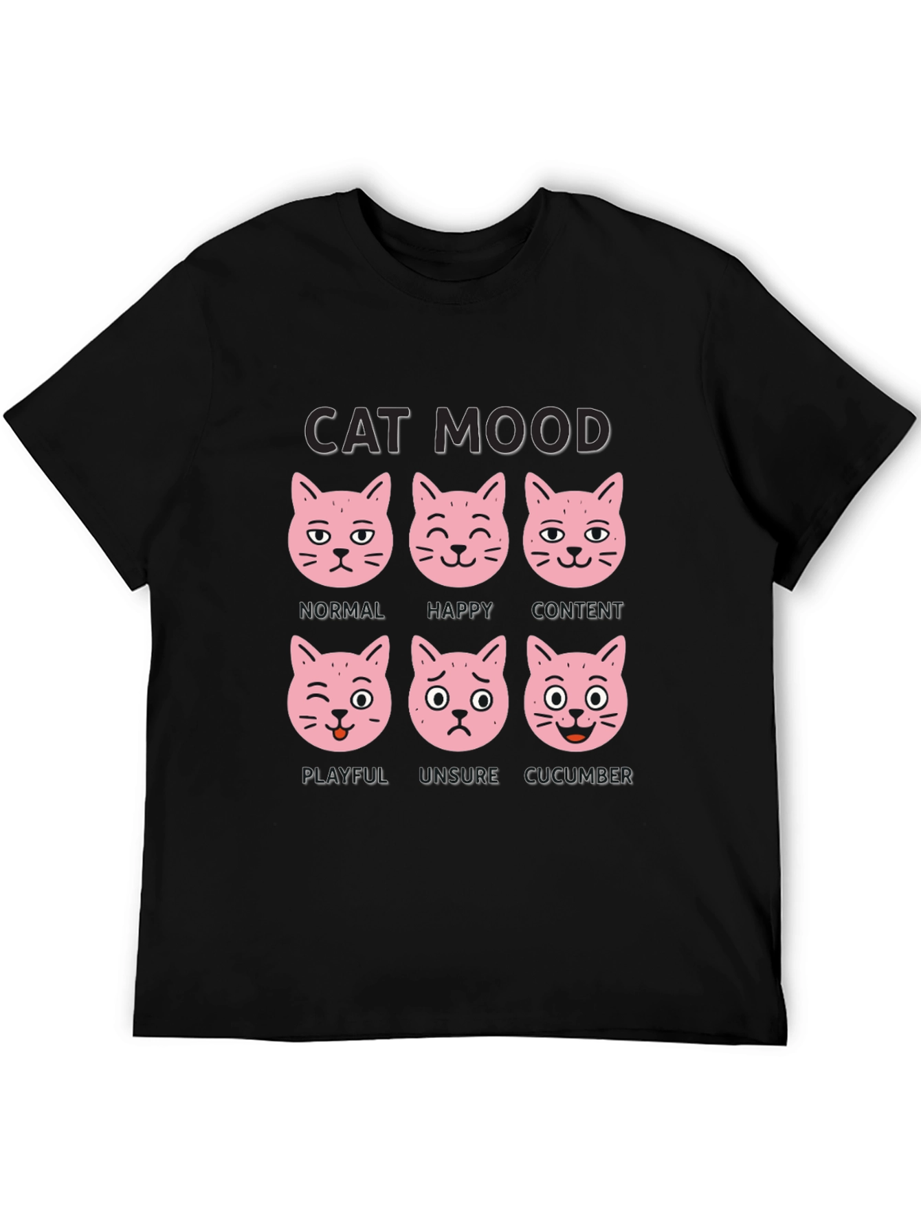 Cat Mood T-Shirt - Funny Cat Expression Tee