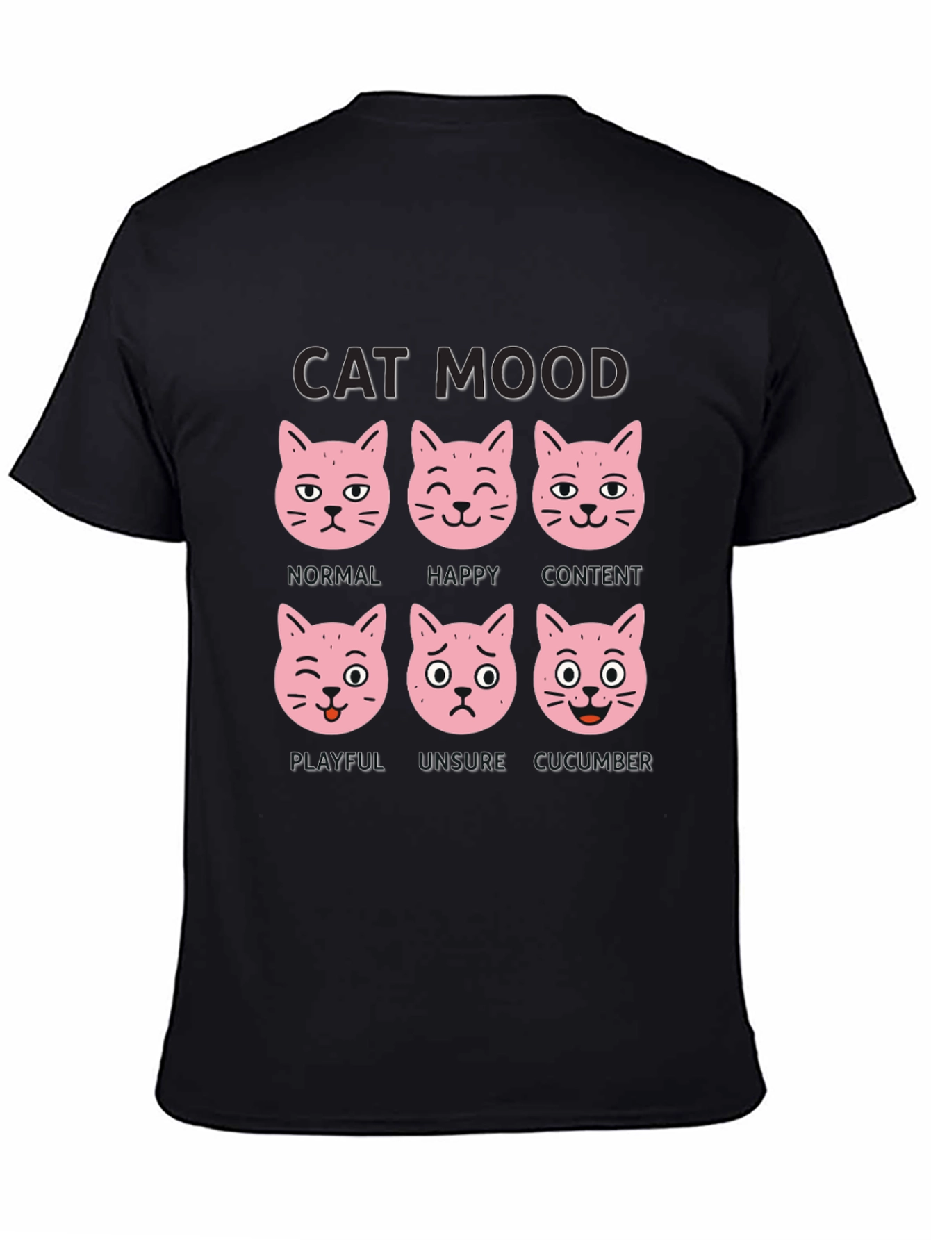 Cat Mood T-Shirt - Funny Cat Expression Tee