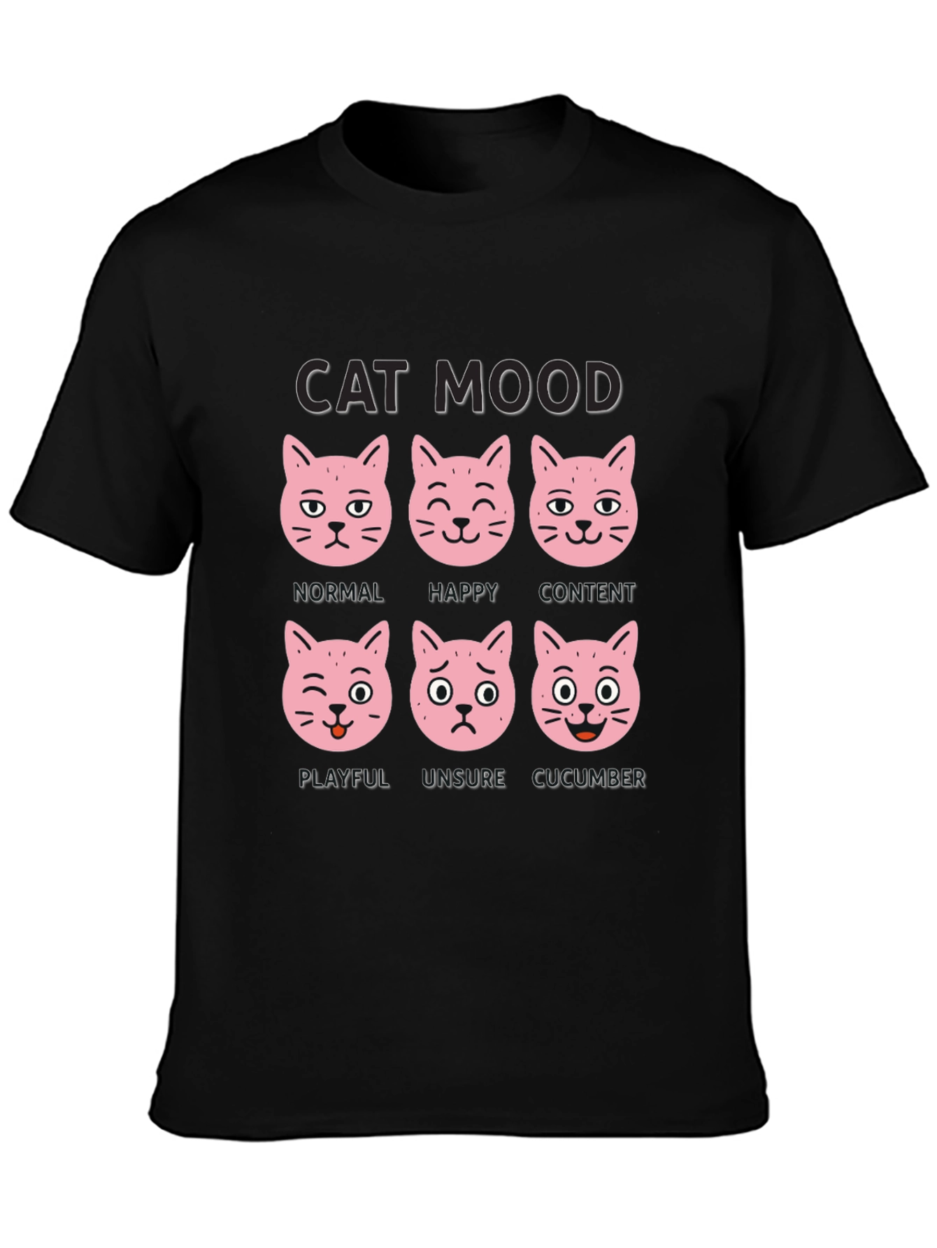 Cat Mood T-Shirt - Funny Cat Expression Tee