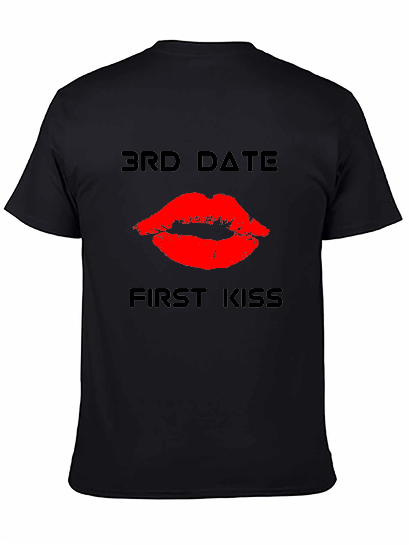 3rd Date First Kiss Graphic Tee - Black