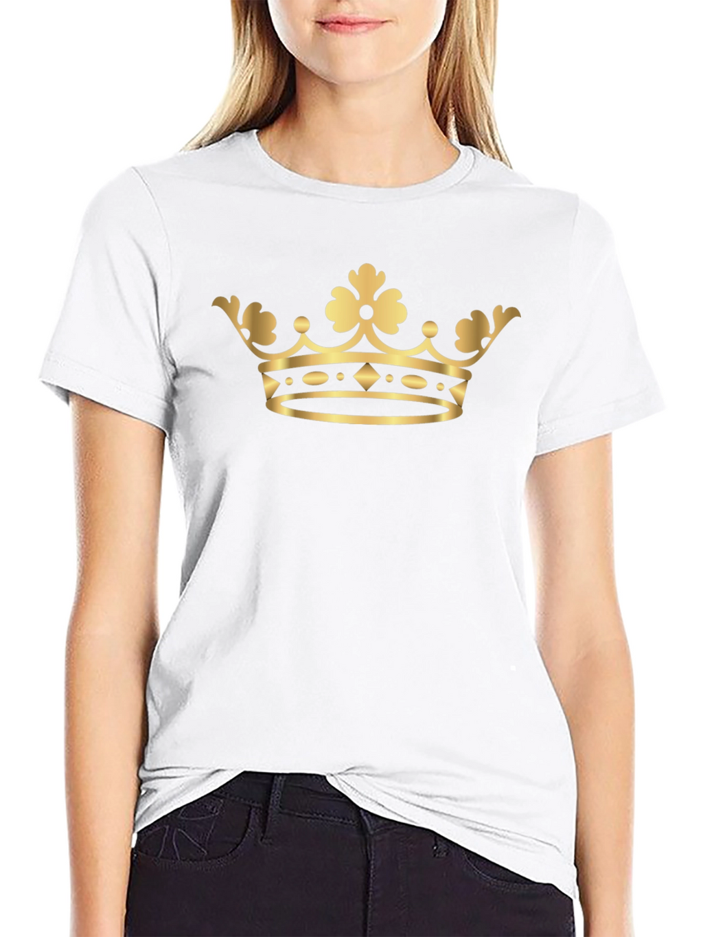 Gold Crown Graphic Tee - Classic Style